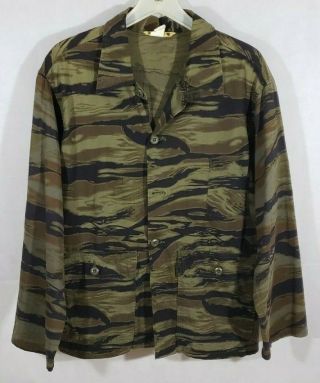 Us Army Vietnam War Ranger Tiger Stripe Camo Camouflage Coat/shirt Lrrp Seal M