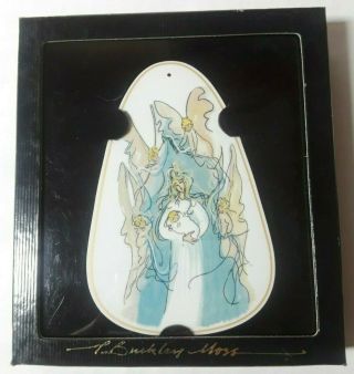 P Buckley Moss Christmas Ornament And There Were Angels Porcelain 2007