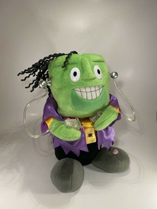 Gemmy Plush Halloween Decor Frankenstein Dancing Singing Monster Lights Up