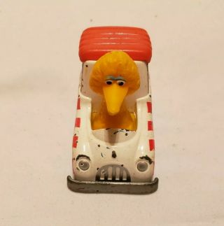 Vintage Playskool 1983 Sesame Street Big Bird Popcorn Truck Diecast Metal Toy.