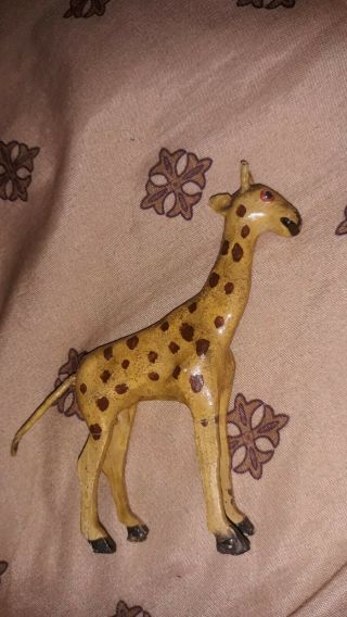 Putz Giraffe Germany German Composition Stick Leg Antique Nativity Toy