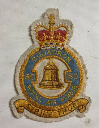 English Canberra Raf Royal Airforce No80 Sqd Patch 60s