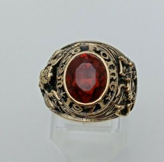 Us Military West Point Academy Usma Rings 1971,  10k,  Ruby Stones