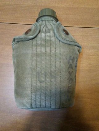 Us Vietnam Era Canteen Complete With Case And Belt Clips