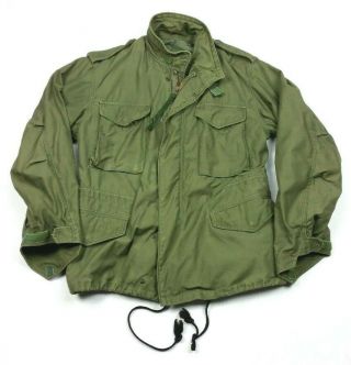 Vintage 70s M65 Green Cold Weather Field Jacket Parka Coat Medium Regular
