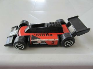 Vintage Tonka Indy Race Car 3,  Orange 1979 Plastic Hong Kong 4 " Toy Hong Kong