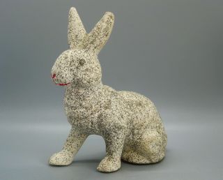 Vintage German Paper Mache Easter Bunny Mica Glitter Composition Germany