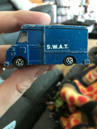 Vintage S.  W.  A.  T.  Die Cast Van By Ljn Toys Worn,  Spelling Goldberg