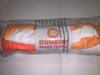 Dunkin Donuts Limited Edition 60’’ Round Beach Towel Rare Deal