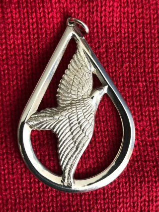 Wallace 1977 Dove Peace On Earth Sterling Silver Christmas Ornament