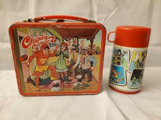 1979 El Chapulin Colorado Lunch Box With A Great Thermos.  A Fun Box To Collect.