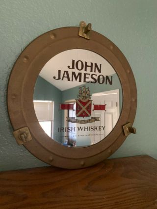Vintage John Jameson Irish Whiskey 11 " Mirror