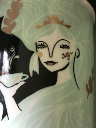 Starbucks Anniversary Mermaid Travel Ceramic Cup 12 Oz.  2018.