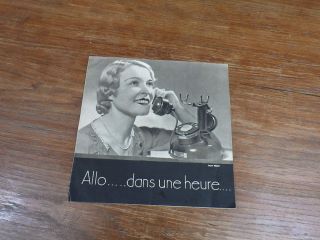 Brochure Publicitaire Abonnement Telephonique Vers 1935 Ptt Poste Et Téléphone