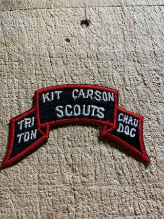 1960s/vietnam? Us Army Scroll Patch - Kit Carson Scouts Tri Ton Chau Doc -