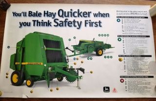 John Deere Baler And Foage Equipment Safety Dealer Showroom Display Poster