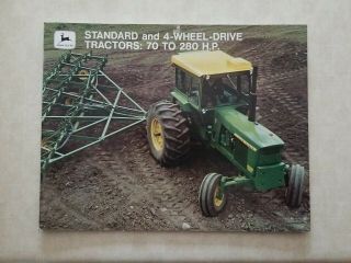 Vintage John Deere Brochure.  Standard And 4wd Tractors 70 To 280 Hp