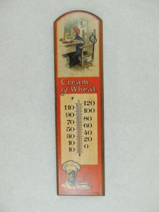 Vintage 1984 Nabisco Brand Cream Of Wheat Wooden Indoor Thermometer