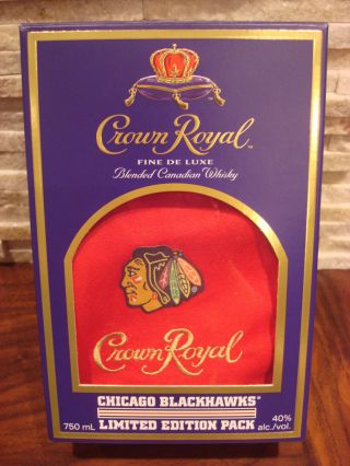 Crown Royal Chicago Blackhawks Limited Edition Pack Bag & Box