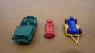 Vintage Tootsie Toy Jeep,  Tank,  Race Car,  Trailer