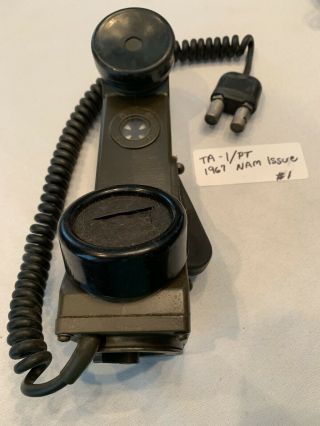 1967 U.  S Military Radio Telephone Set Ta1/pt 1967 Nam Issue Not