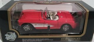 Road Tough Die Cast 1957 Red/white Chevrolet Corvette Nib
