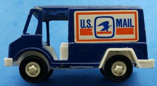 Vintage 1970 Tootsie Toy Panel Mail Truck Diecast White Wheels Good Cond.