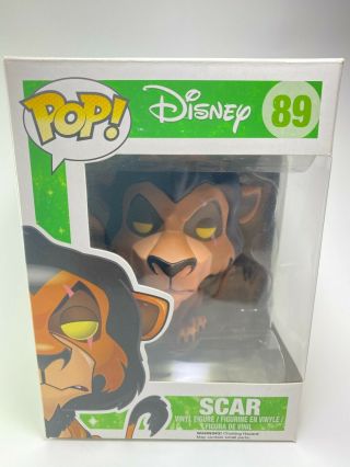 Funko Pop Disney Lion King Scar 89 Vaulted W/ Pop Protector Authentic