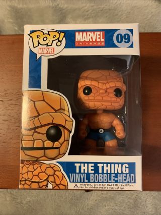 Funko Pop The Thing Vaulted/Retired 9 Marvel W/ Hard Protector 3