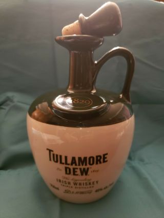 Vintage Tullamore Dew Irish Whiskey Ceramic Jug - Empty