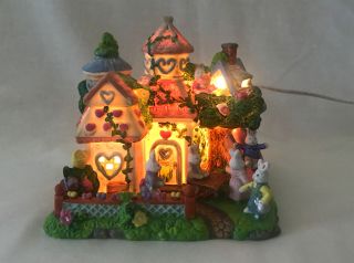 Easter Bunny Rabbit Lighted Ceramic Village Personal House Bunnies Rabbits 2