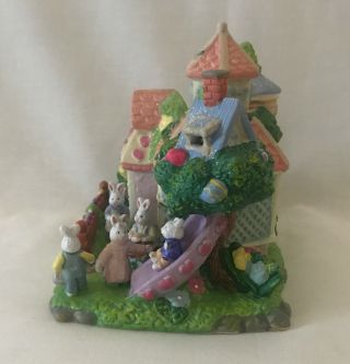 Easter Bunny Rabbit Lighted Ceramic Village Personal House Bunnies Rabbits 3