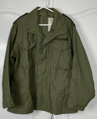 1972 Vietnam Era M - 65 Us Army Field Coat Jacket,  Large Regular Og107