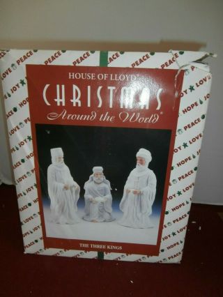 1995 House Of Lloyd Christmas Around The World 3 Pc.  Porcelain Fig.  " Three Kings "