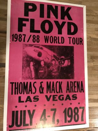 Pink Floyd Concert Poster 1987 Las Vegas