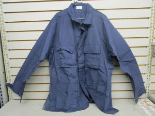 U.  S.  Military Combat Coat Blue Bdu Shirt Sz X - Large/long