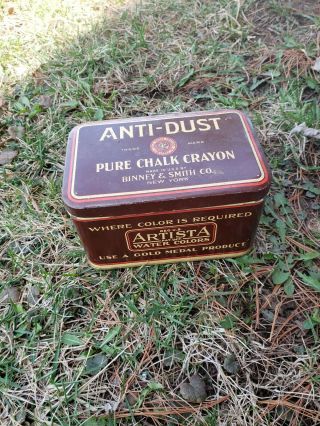 Rustic Binney Smith Crayon Pure Chalk Anti Dust Tin Water Colors Advertising