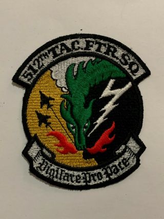 Vintage Usaf 512th Tactical Fighter Squadron Patch F - 4 Variant