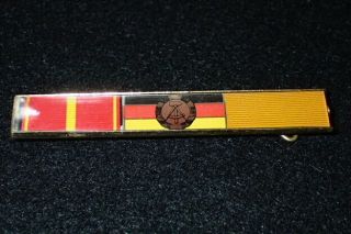 Cold War Ddr Gdr E German 3 Ribbon Bar National Peoples Army Award Fighters Rare
