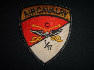 Circa 1970s Us Army C Troop 1st Squadron 17th Air Cavalry Regiment Patch