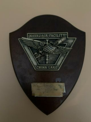 Authentic U.  S.  Navy Presentation Plaque - Naval Air Facility China Lake -