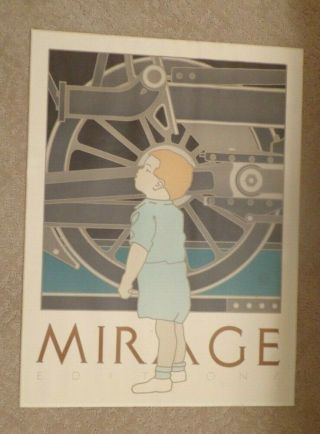 David Lance Goines Poster,  Mirage Editions 1980 Poster 24 X 18 Inches