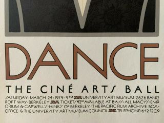 DAVID LANCE GOINES Poster Dance Cine Arts Ball Berkeley 1978 2