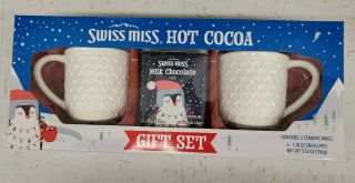 Swiss Miss Hot Cocoa Xmas Set 2 Mugs