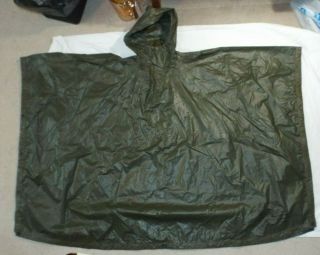 Vintage 1980s Us Army Military Heavy Duty Wet Weather Poncho Multi - Purpose
