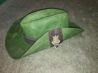 Rhodesian Army Bush War Rhodesian African Rifles Rar Slouch Hat & Badge