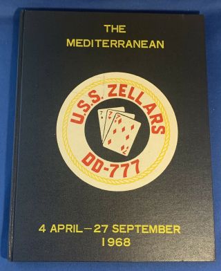 1968 Uss Zellars Dd - 777 Mediterranean Book