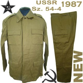 Very Rar Sz.  54 - 4 Cotton Afganka Soviet Sand Camo Field Uniform Afghanka 1987