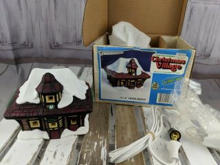 Wee Crafts Village Holiday Xmas Home Train Depot Station House