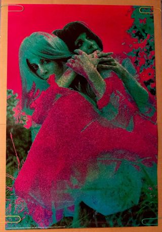 Woman’s World Blacklight Vintage Poster Pin - Up 1970 Psychedelic Retro
